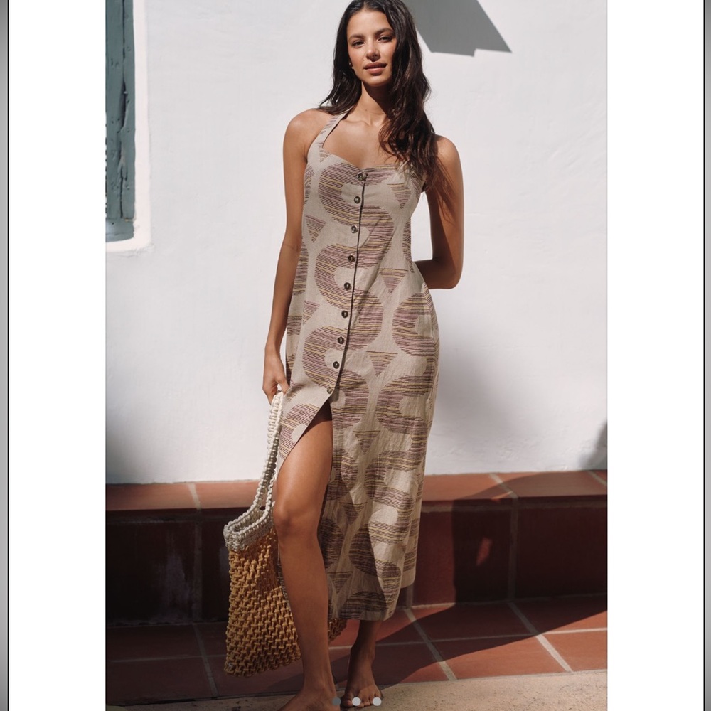 Nwt celandine linen blend maxi dress